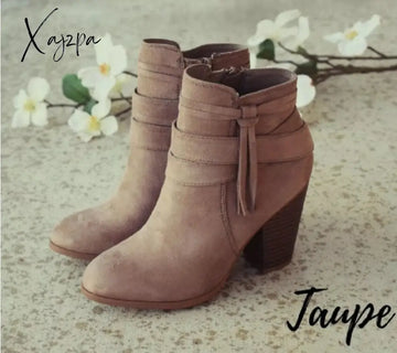 Xajzpa - Women’s Shoes Luxury Chelsea Boot Women Leather Chunky Winter Shoe Platform Ankle Boots